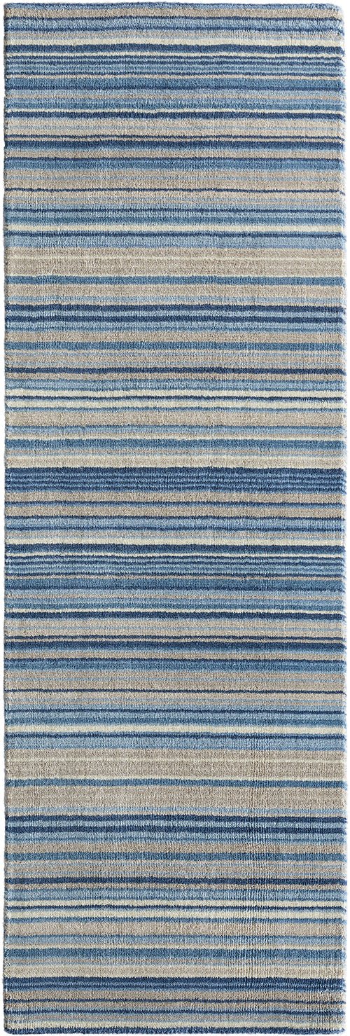 Fine Stripes Blue / Beige Runner Rug – Love-Rugs