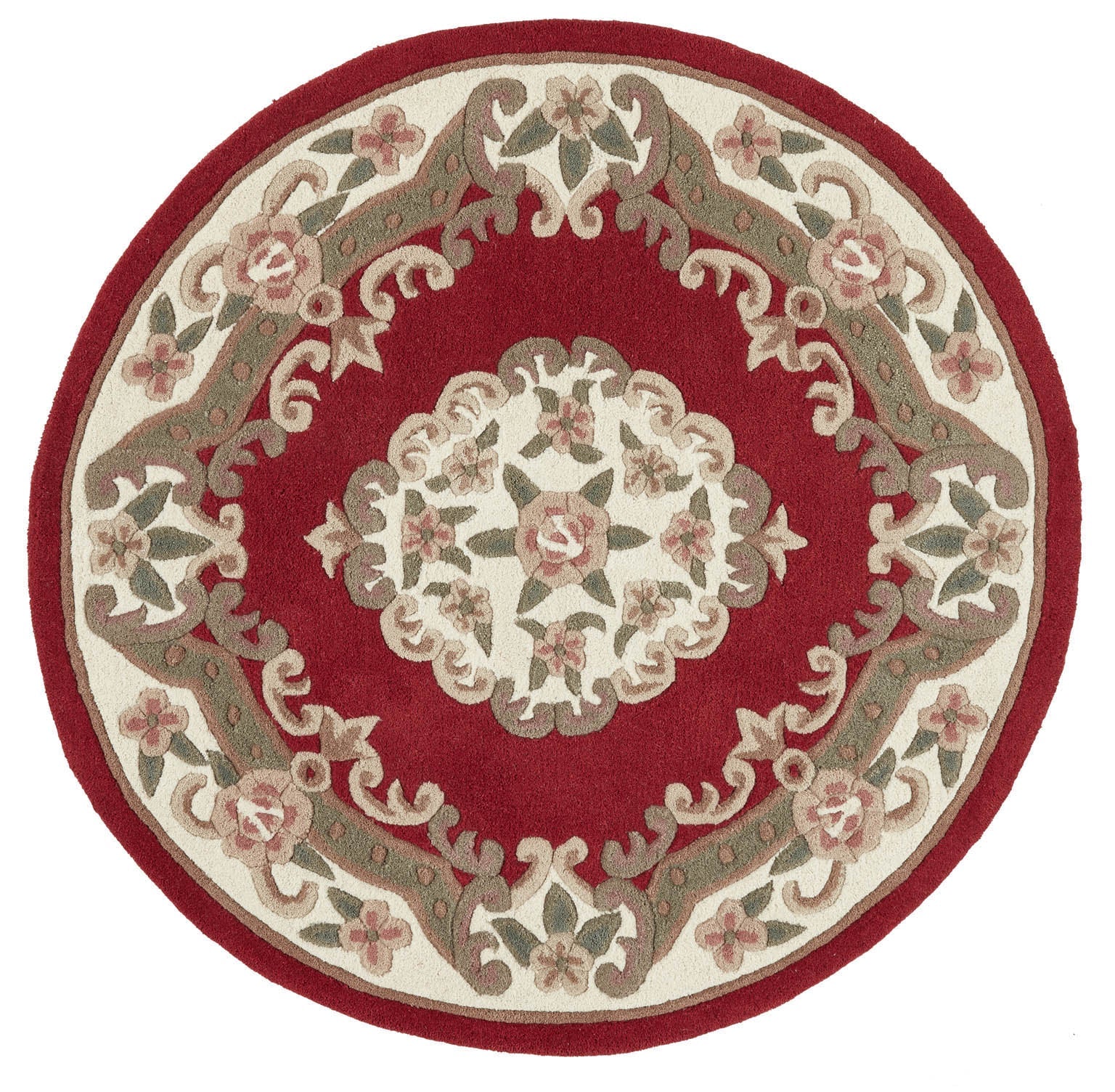 Shensi Wine Round Rug – Love-Rugs